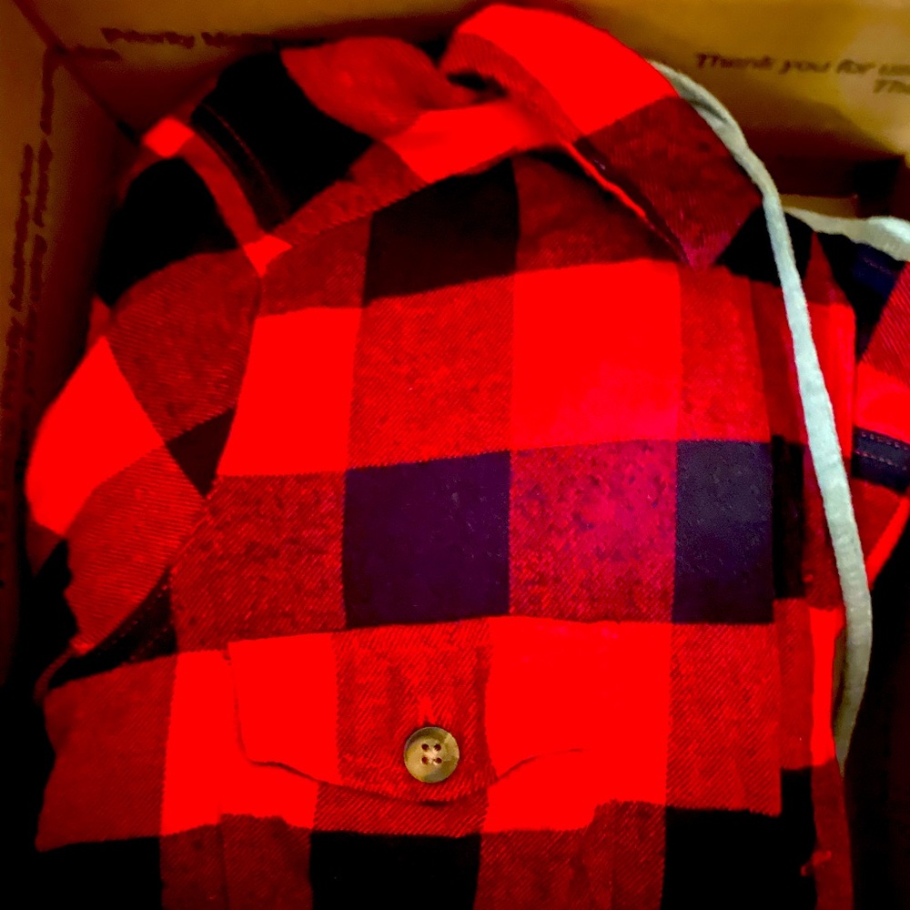 HOLLISTER RED PLAID ZIP UP BUNDLE